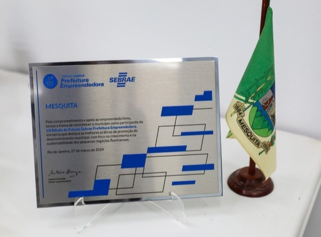 Na quarta-feira, dia 17 de abril, nossa cidade recebeu do Sebrae a Placa de Reconhecimento pelo Comprometimento e Apoio ao Empreendedorismo.